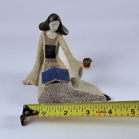 Carson ArtStone Teacher Figurine With Book And Apple Inspirational Decor - Picture 7 of 9